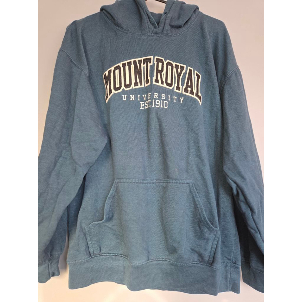 Women's Teal Mount Royal University Hoodie L - Picture 1 of 2